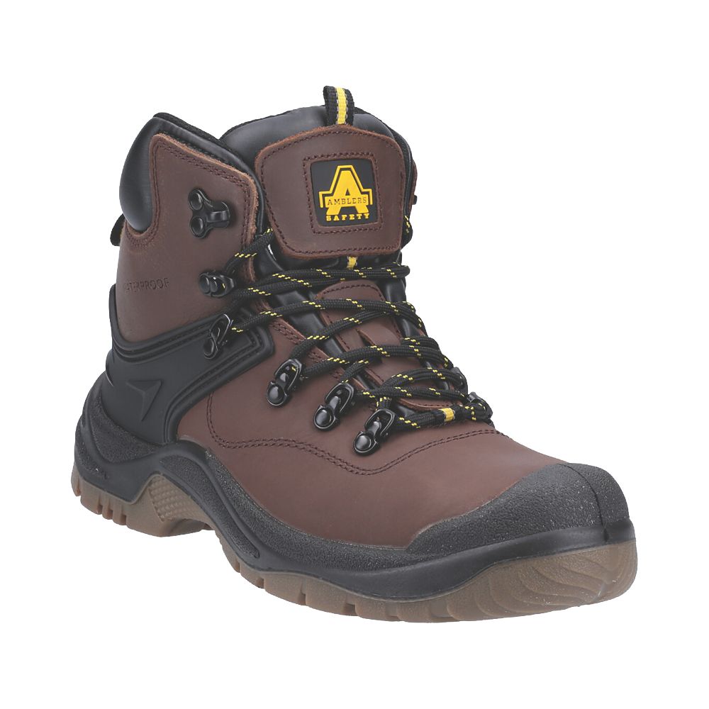 Image of Amblers FS197 Safety Boots Brown Size 12 