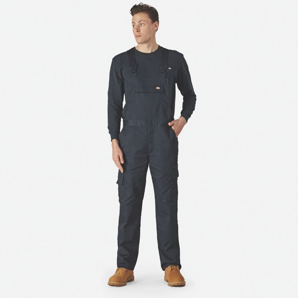 Image of Dickies Everyday Bib & Brace Boiler Suit/Coverall Navy Blue XX Large 42-44" W 31" L 