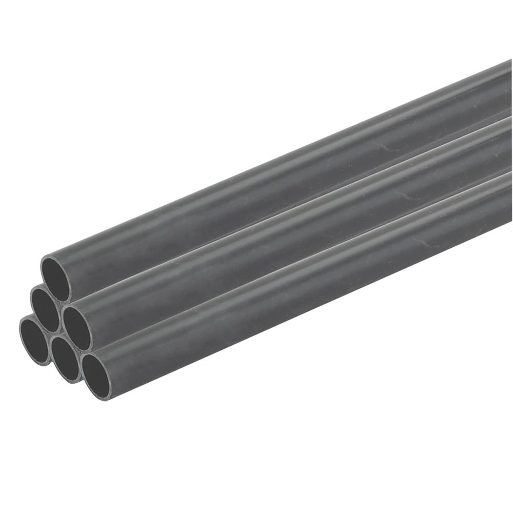 Image of Deta TTE Round uPVC Black Conduit 20mm x 3m 20 Pack 