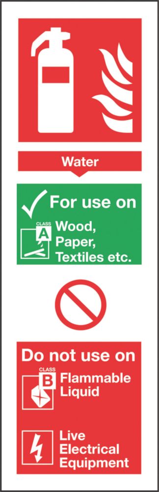 Image of Nite-Glo Water Extinguisher Sign 300 x 100mm 