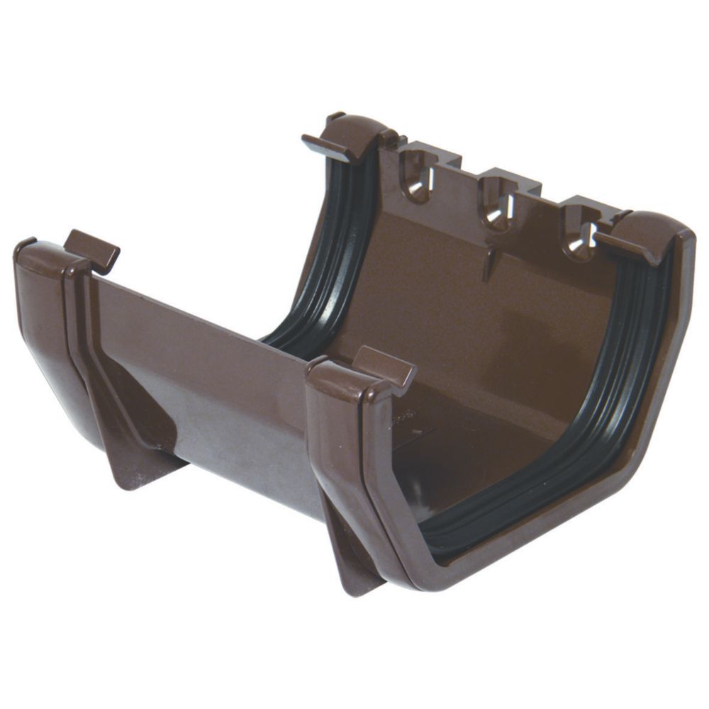 Image of FloPlast Square Union Bracket Brown 114mm 