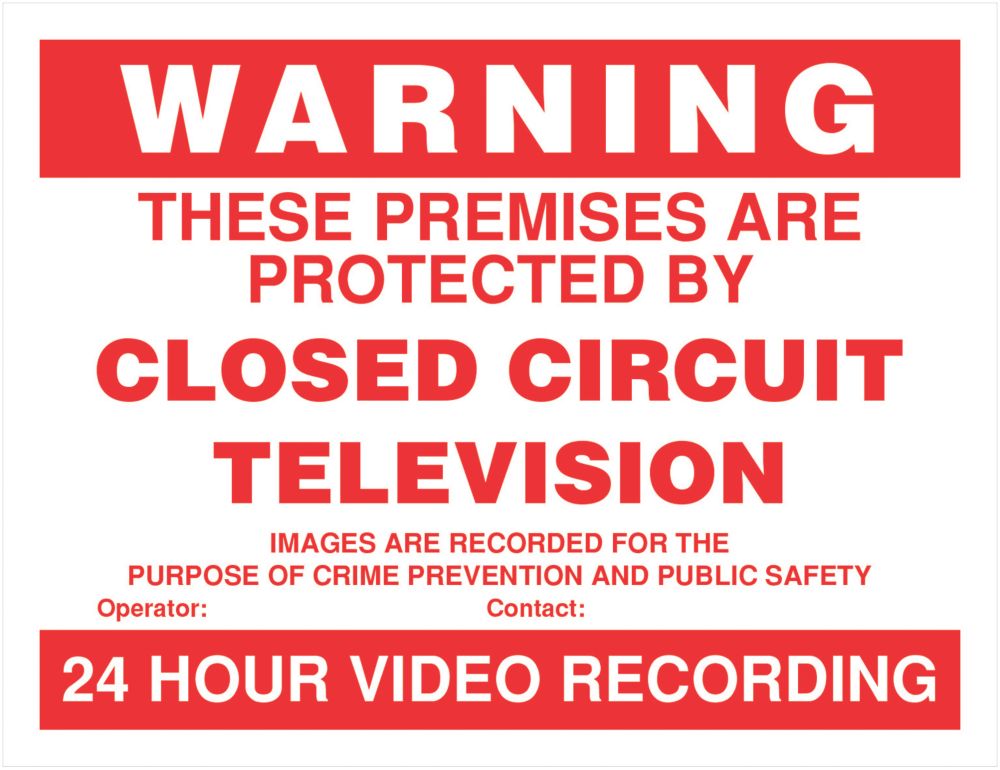 Image of ''CCTV in Operation'' Signs 4 Pack 