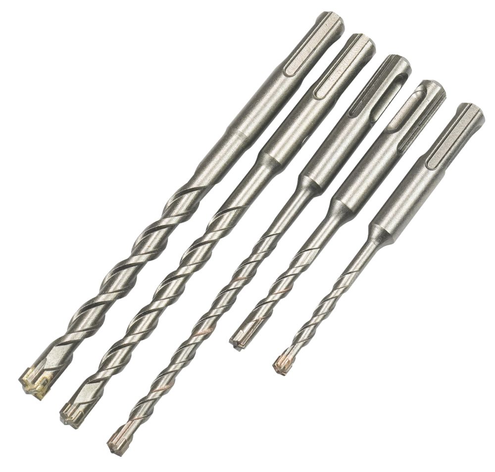 Image of Erbauer SDS Plus Shank Masonry Drill Bit Set 5 Pieces 