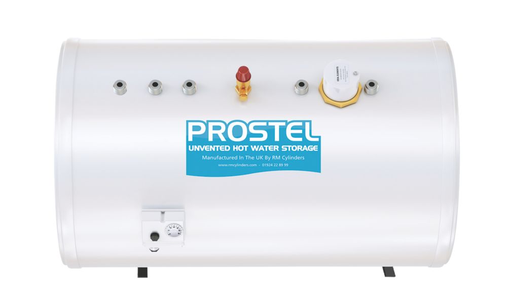 Image of RM Cylinders Prostel Indirect Horizontal Unvented Hot Water Cylinder 210Ltr 