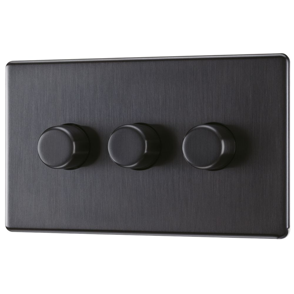 Image of LAP 3-Gang 2-Way LED Dimmer Switch Slate Grey 