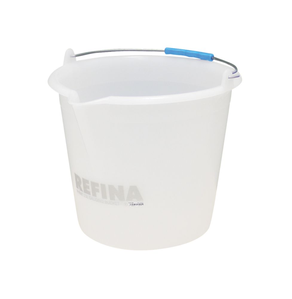 Image of Refina Plastic Gauging Bucket White 15Ltr 