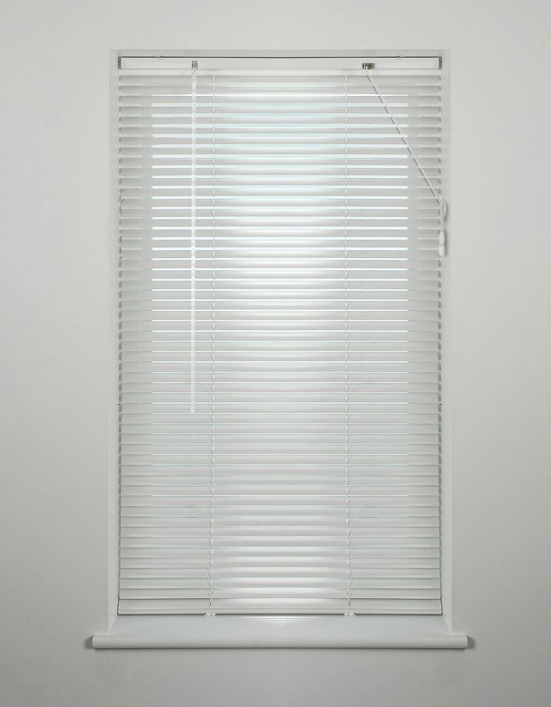 Image of Universal Aluminium Venetian Non-Blackout Blind White 450mm x 1600mm Drop 