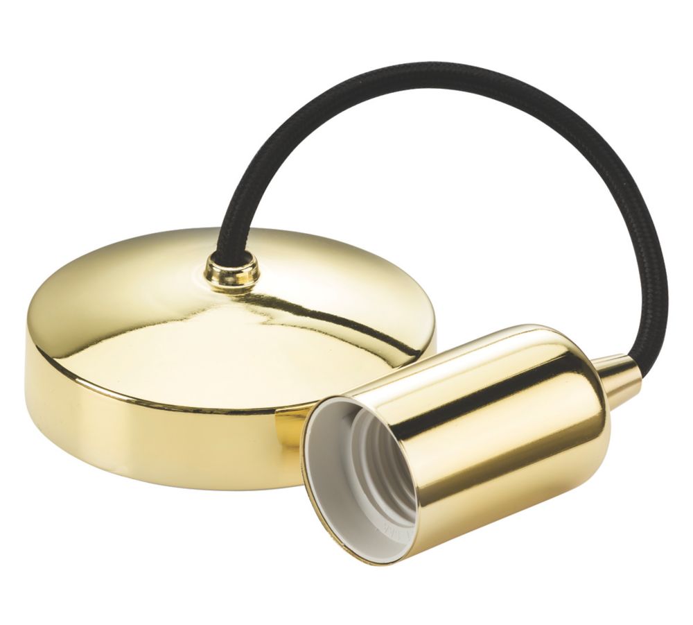 Image of Knightsbridge Contemporary Pendant Polished Brass 