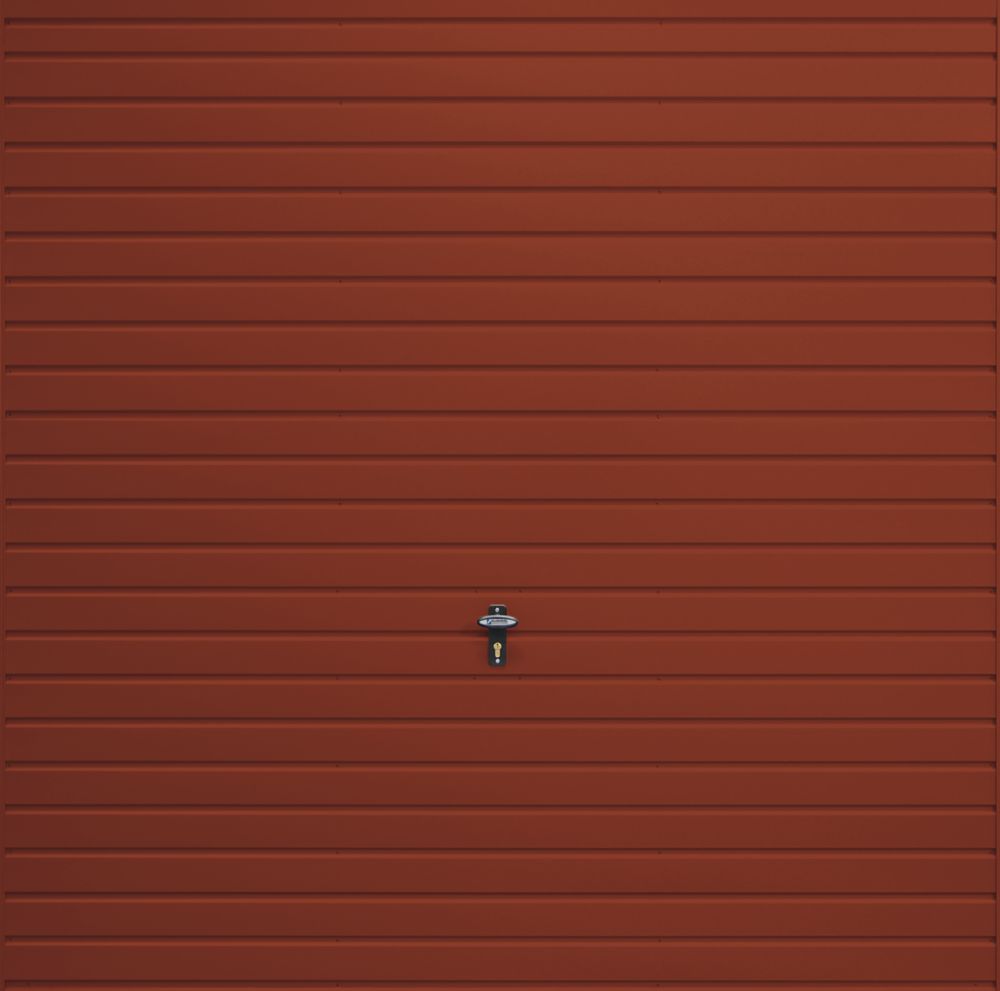 Image of Gliderol Horizontal 7' x 7' Non-Insulated Frameless Steel Up & Over Garage Door Terracotta 