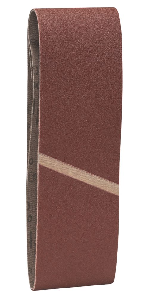 Image of Bosch X440 Sanding Belts Unpunched 533mm x 75mm 100 Grit 3 Pack 