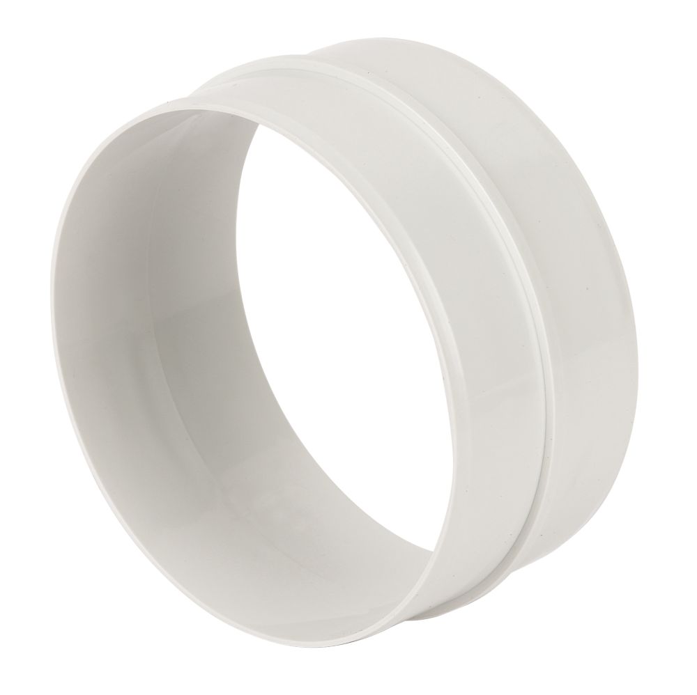 Image of Manrose Round Pipe Connector White 125mm 