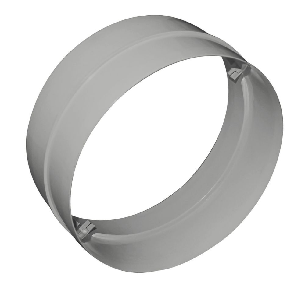 Image of Manrose Round Pipe Connector White 125mm 