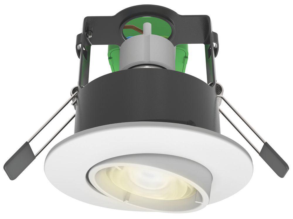 Image of 4lite WiZ Connected Adjustable Fire Rated LED Smart Downlight Matt White 4.9W 345lm 