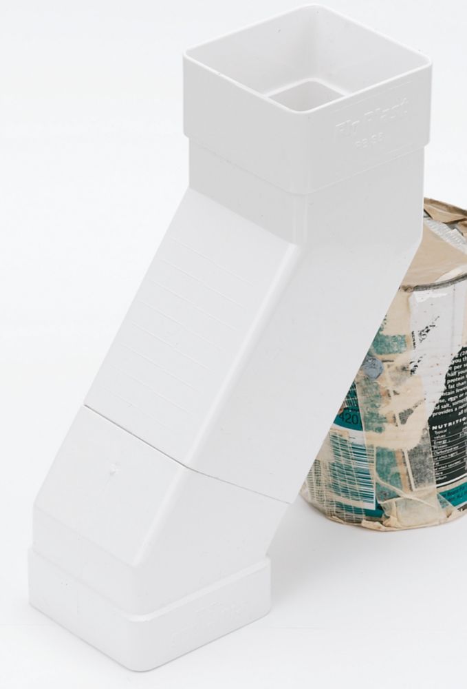 Image of FloPlast Square Line Square 25-65mm Adjustable Offset Bend White 65mm 