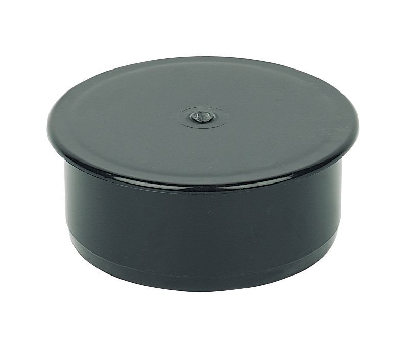 Image of FloPlast Push-Fit Socket Plug Black 110mm 