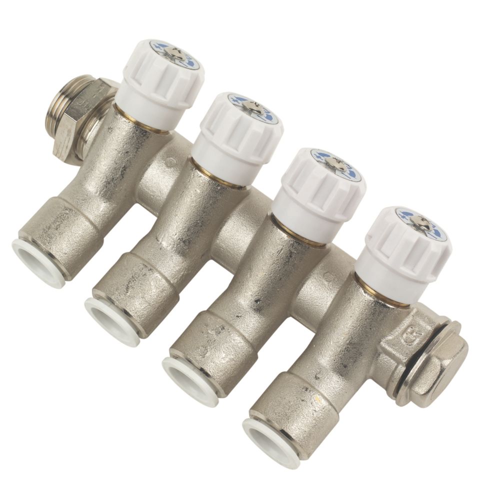 Image of JG Speedfit 4 Port Modular Manifold Silver 