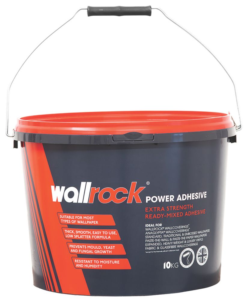 Image of Wallrock Power Ready-Mixed Wallpaper Adhesive 10 Roll Pack 10kg 