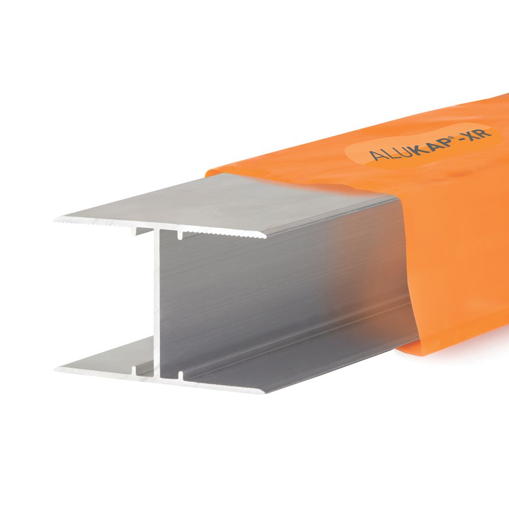 Image of ALUKAP-XR Silver 32mm H-Section Glazing Bar 4000mm x 60mm 