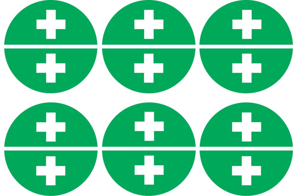 Image of First Aider Hard Hat Labels 230mm x 330mm 