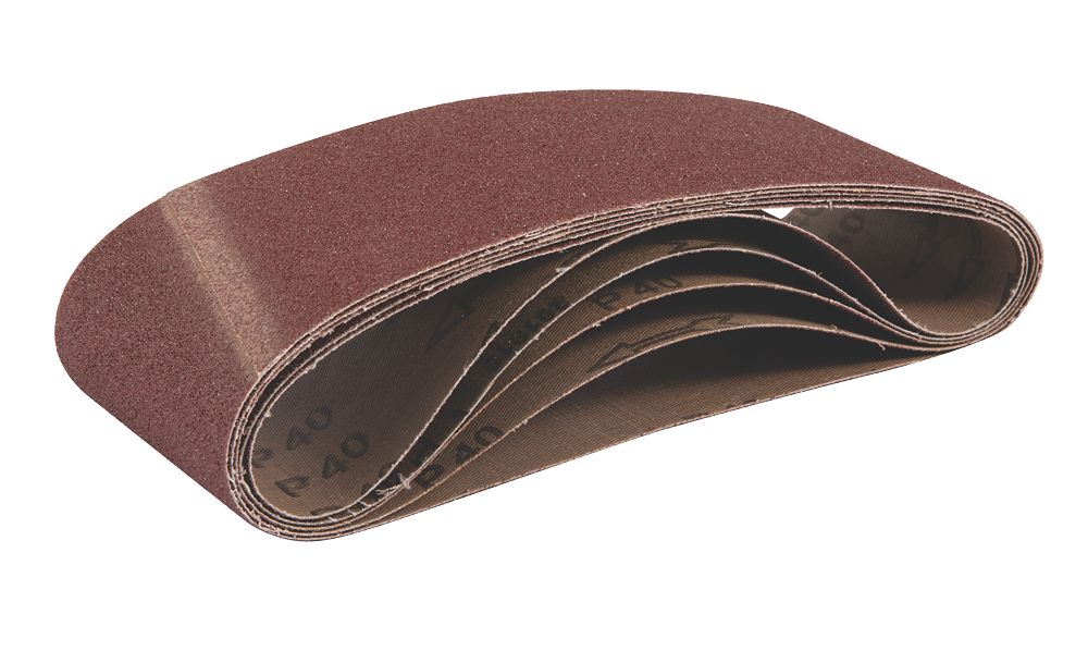 Image of Titan Sanding Belt Unpunched 610mm x 100mm 40 Grit 5 Pack 