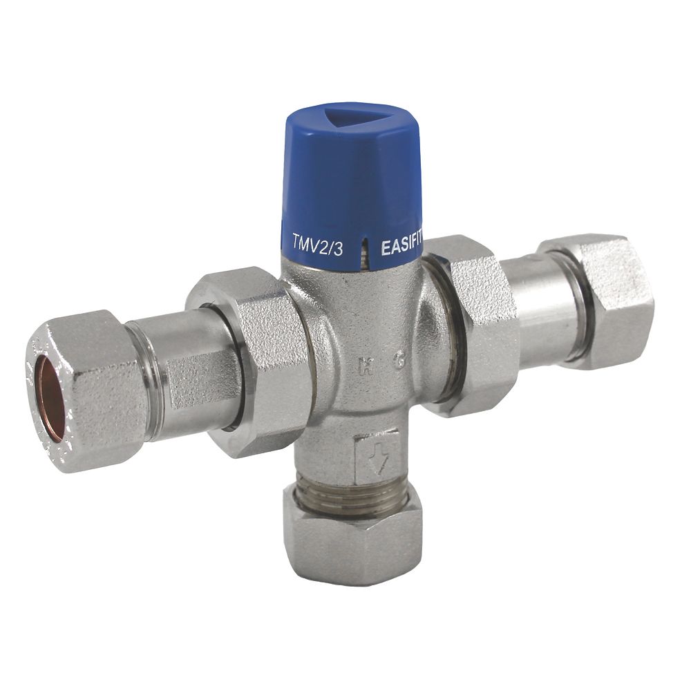 Image of Reliance Valves HEAT112010 Easifit 2-in-1 Thermostatic Mixing Valve 15mm 