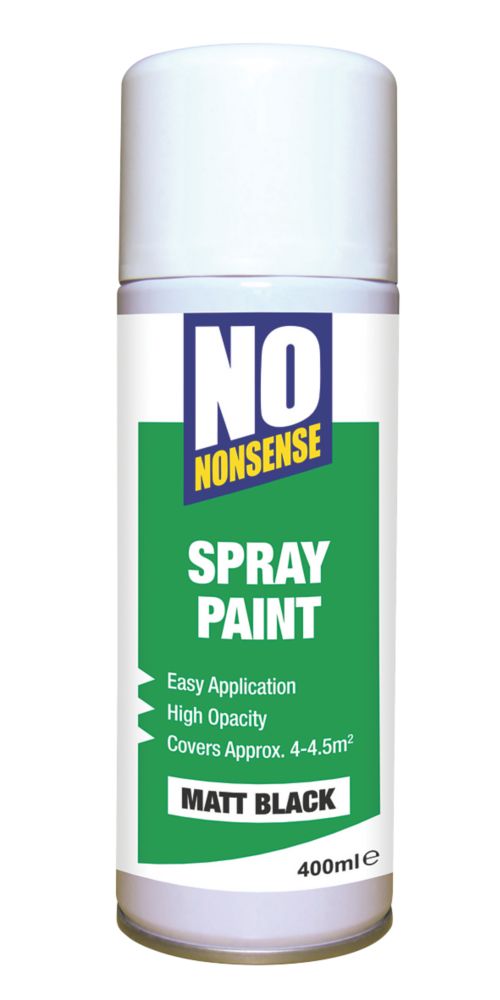 Image of No Nonsense Anti-Corrosive Spray Paint Matt Black 400ml 