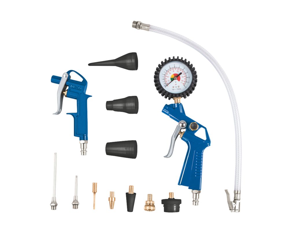 Image of Scheppach 7906100710 Air Tool Inflation Kit 13 Piece Set 