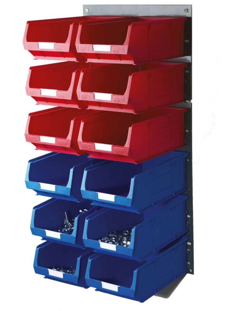 Image of TP2 12 PC Extra Large Bin Storage Kit Red / Blue 