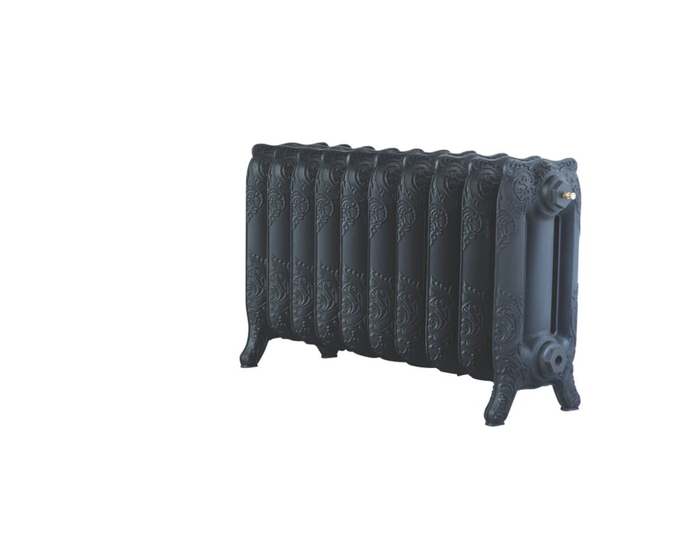 Image of Arroll Montmartre 3-Column Cast Iron Radiator 470mm x 834mm Black 3070BTU 