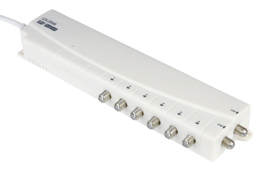 Image of Labgear LDL206B 6-Way Aerial Amplifier with Bypass 
