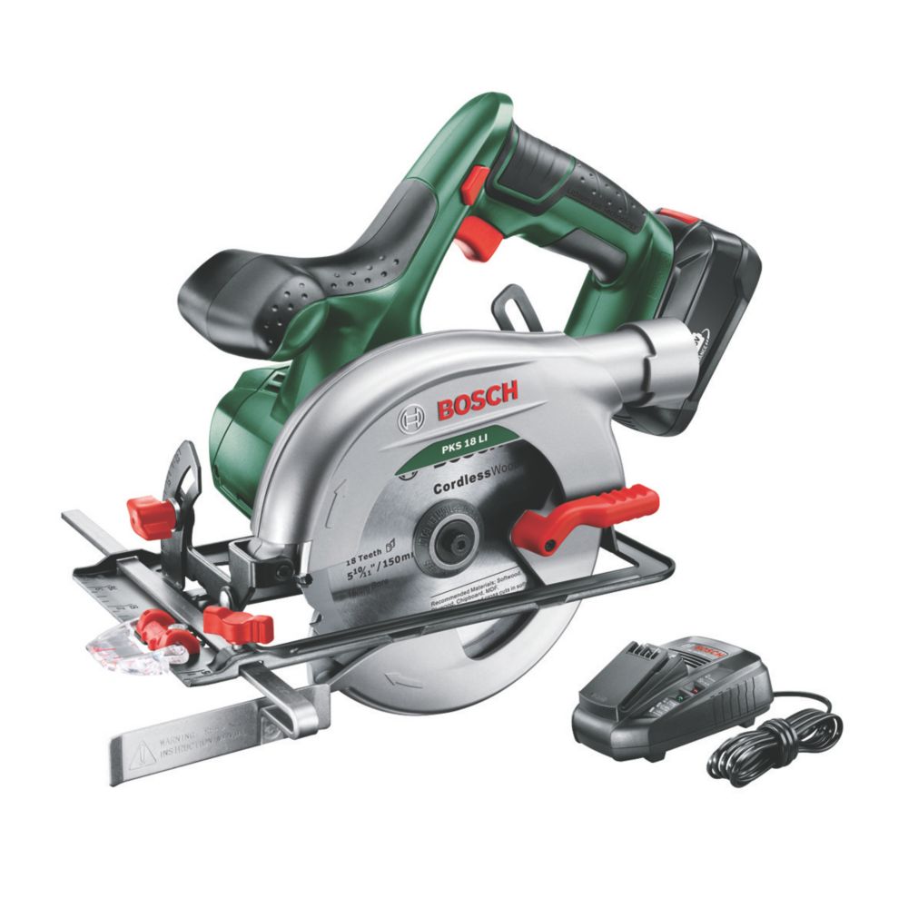 Image of Bosch PKS 18 Li 150mm 18V 1 x 2.0Ah Li-Ion Power for All Cordless Circular Saw 