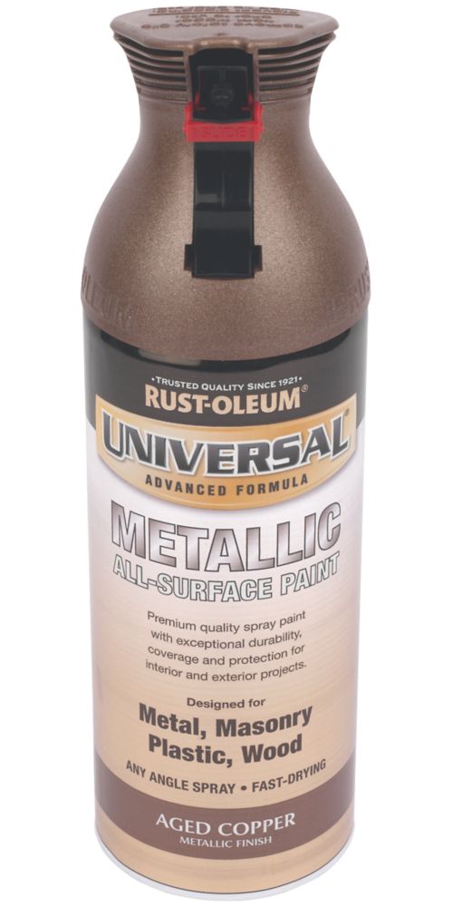 Image of Rust-oleum Universal Spray Paint Metallic Aged Copper 400ml 