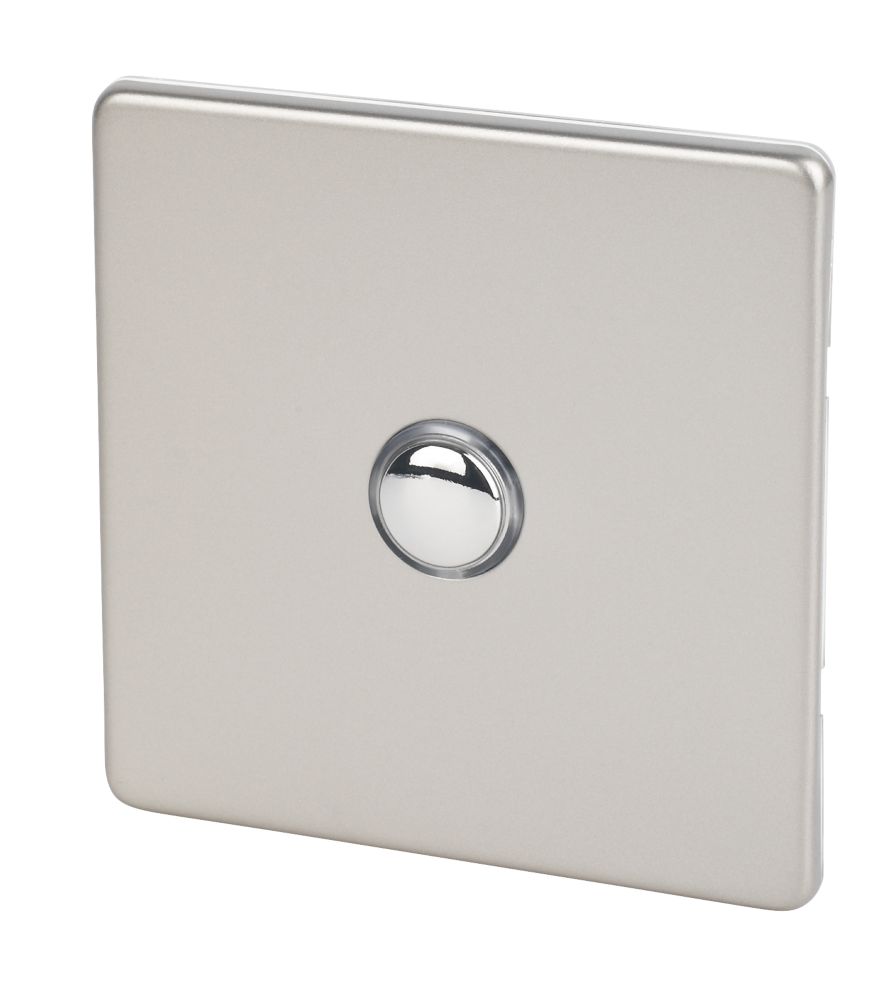 Image of Varilight 6AX 1-Gang 2-Way Light Switch Satin Chrome 