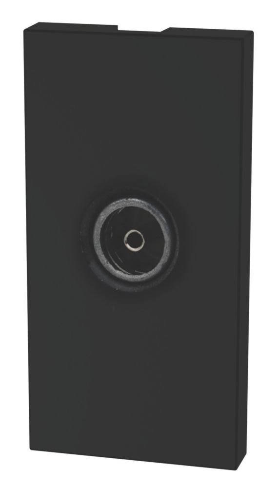 Image of LAP Modular Coaxial TV Socket Black 