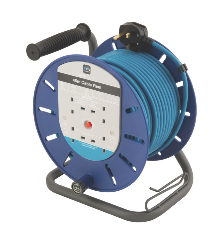 Image of Masterplug HDCT4513BQ/4-XD 13A 4-Gang 45m Cable Reel 240V 