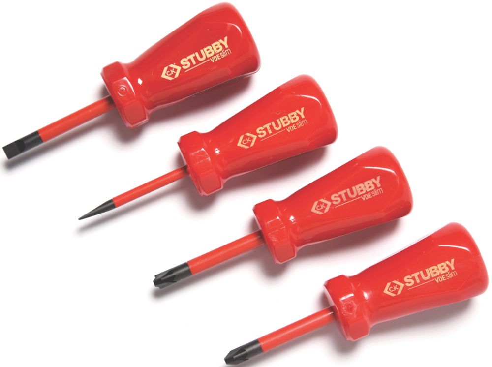 Image of C.K Mixed Stubby VDE Screwdriver Set 4 Pieces 
