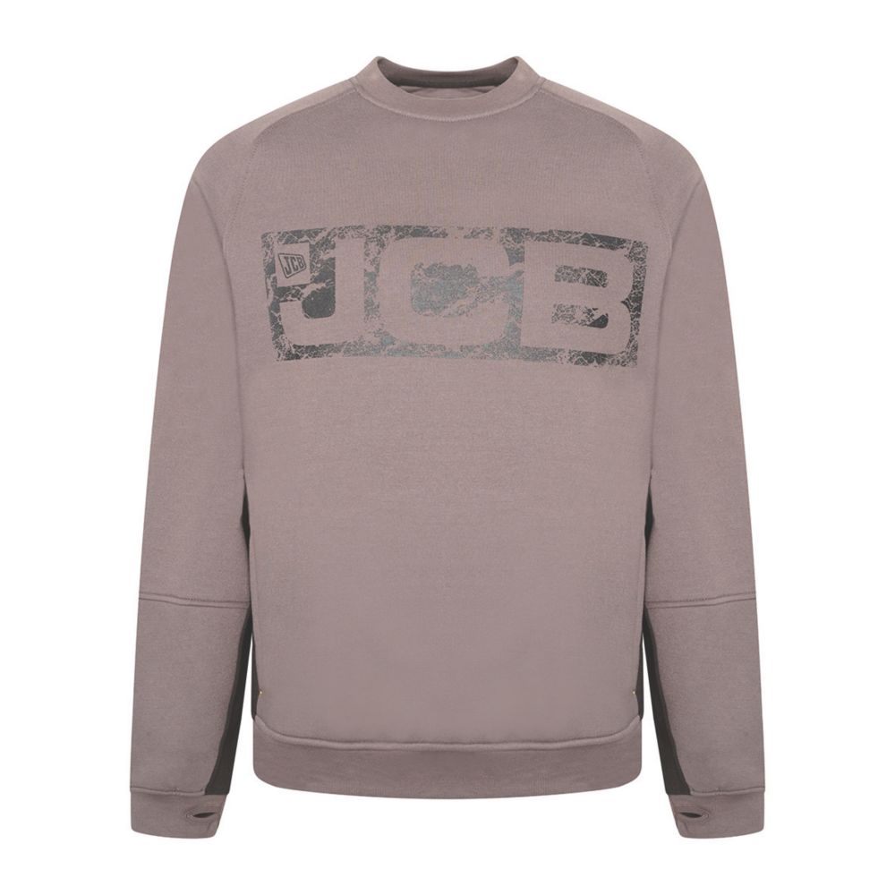 Image of JCB Trade Crew Sweatshirt Grey Medium 40-42" Chest 