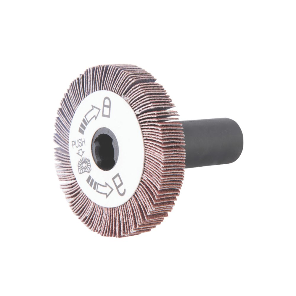 Image of Silverline Round Shank 120 Grit Flap Wheel 60mm 