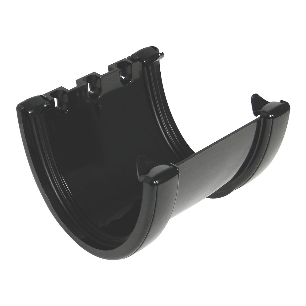 Image of FloPlast Half Round Union Bracket Black 115mm 