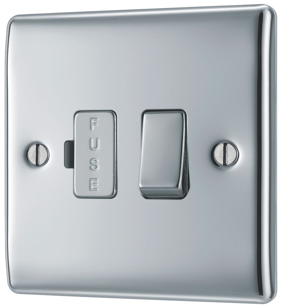 Image of British General Nexus Metal 13A Switched Fused Spur Polished Chrome 