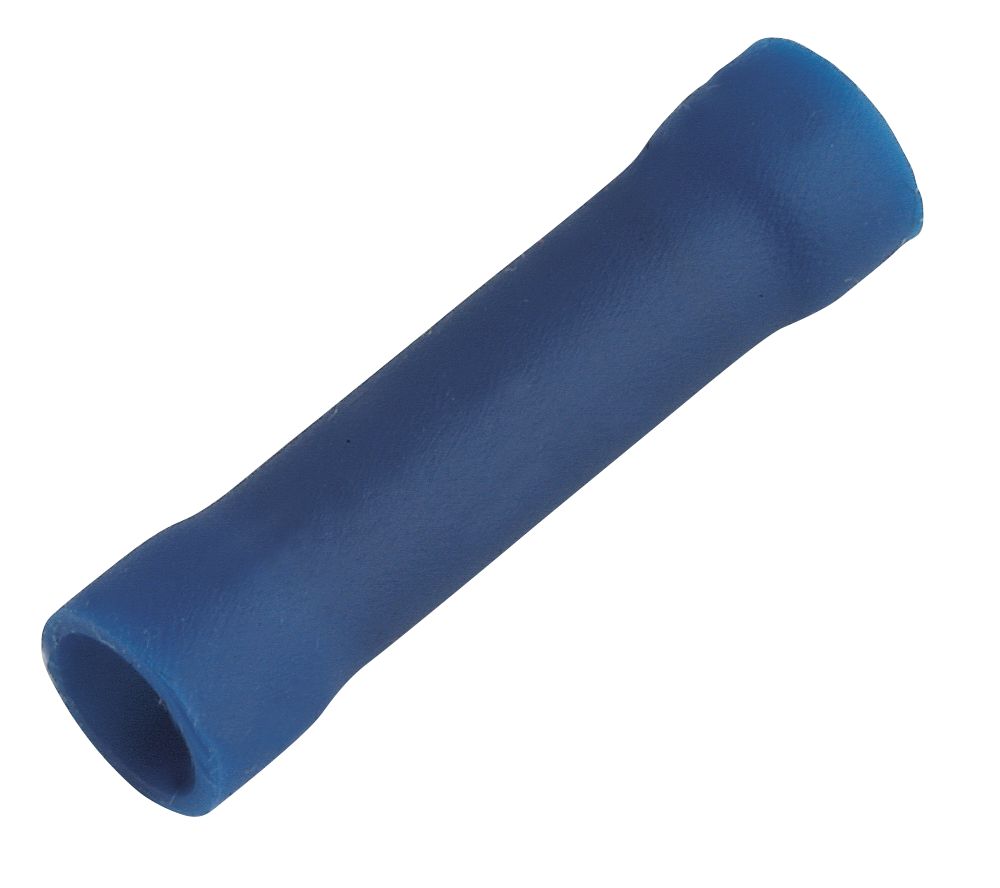 Image of Insulated Blue 1.5-2.5mmÂ² Crimp Butts 100 Pack 