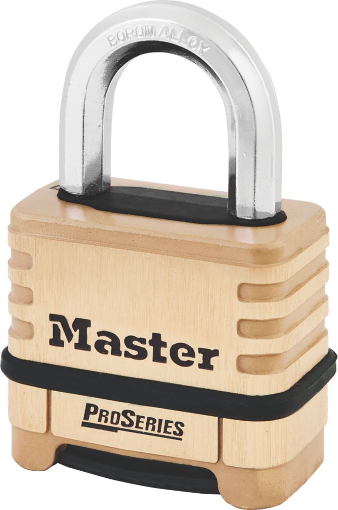 Image of Master Lock Brass Weatherproof Combination Padlock Brass 58mm 