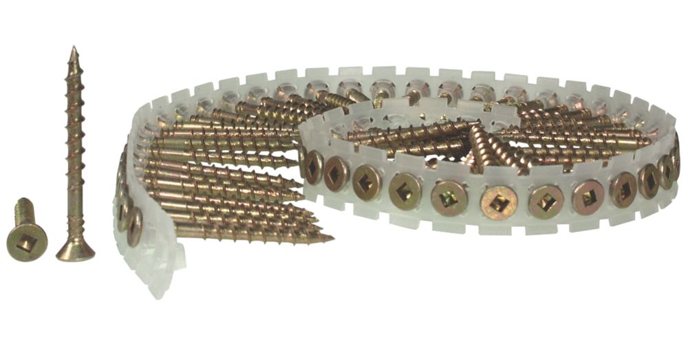 Image of Senco Square Countersunk Coarse Thread Collated Thread-Cutting Flooring Wood Screws 4.2mm x 50mm 1000 Pack 