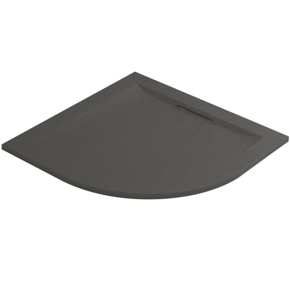 Image of Mira Flight Level Quadrant Shower Tray Slate Grey 1000mm x 1000mm x 25mm 