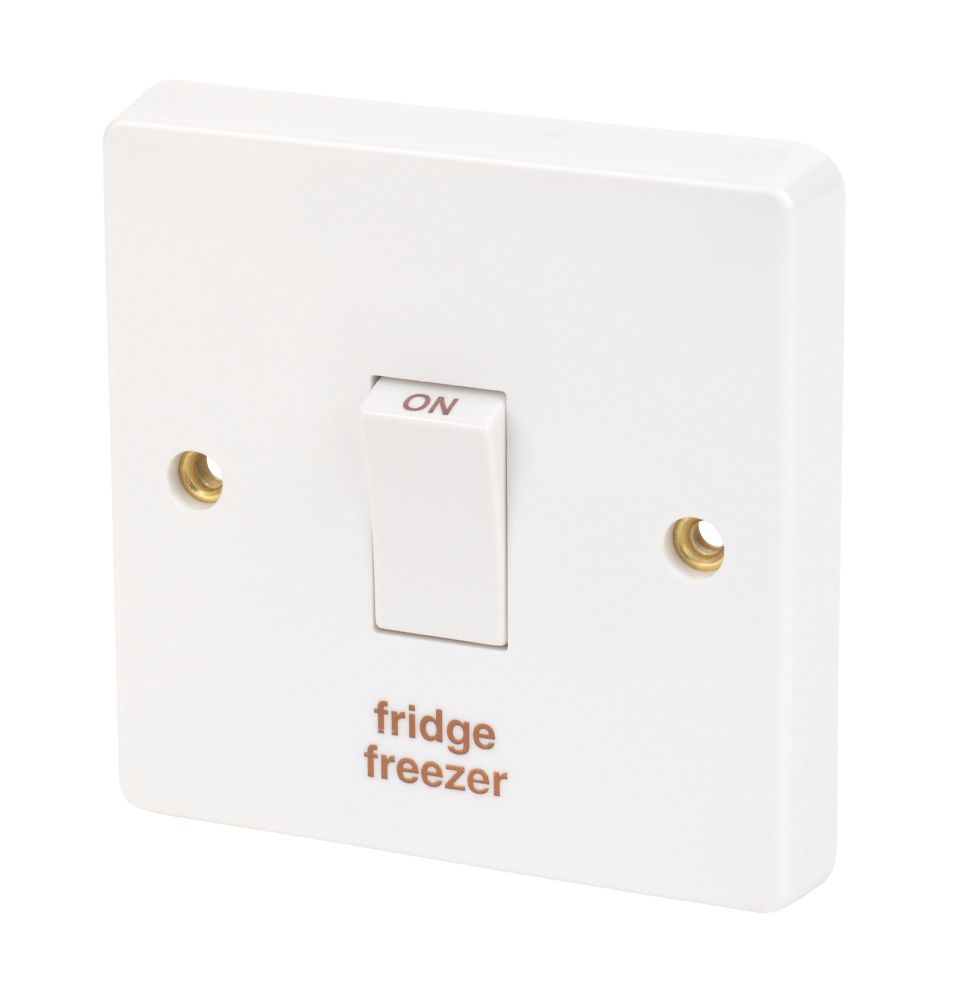 Image of Crabtree Capital 20A 1-Gang DP Fridge Freezer Switch White 
