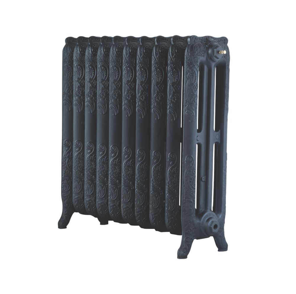 Image of Arroll Montmartre 3-Column Cast Iron Radiator 760mm x 834mm Black 4913BTU 