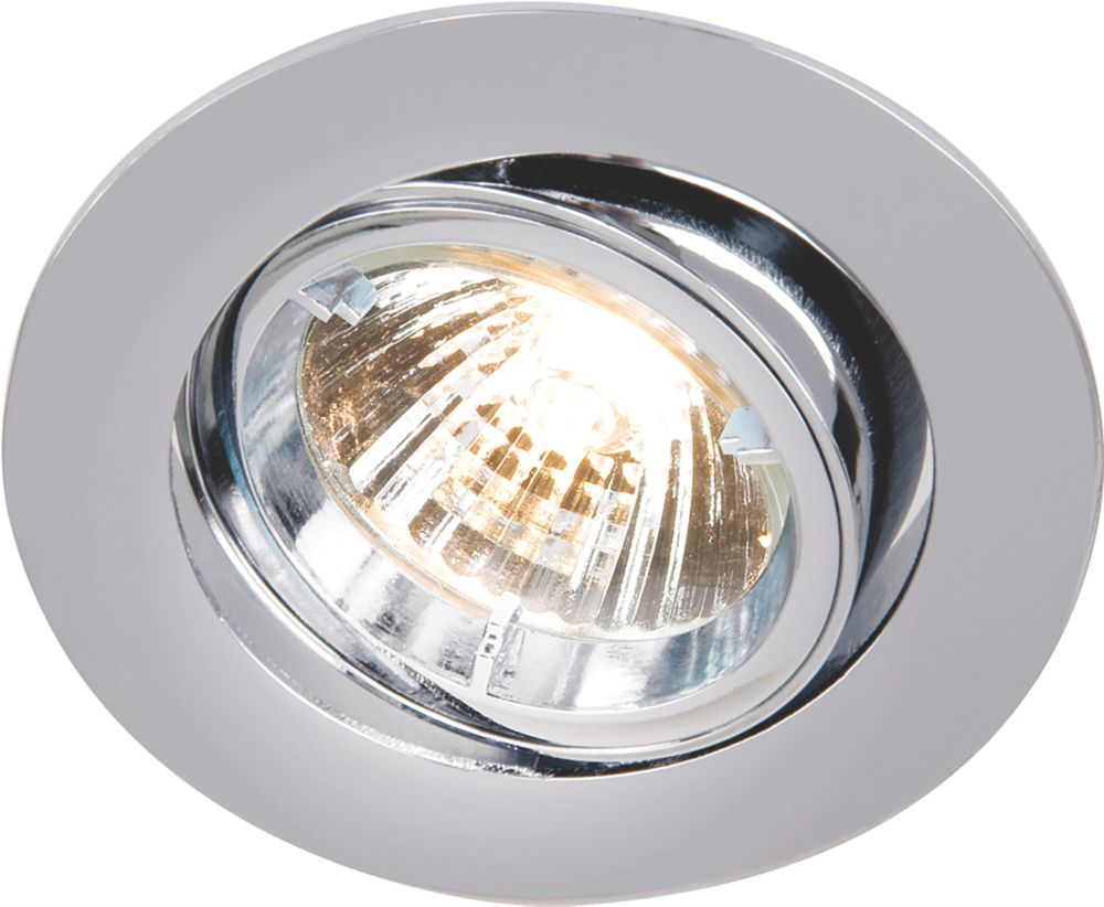 Image of Knightsbridge Tilt Recessed Downlight Chrome 