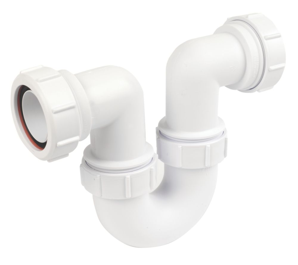 Image of McAlpine Running P Trap White 40mm 