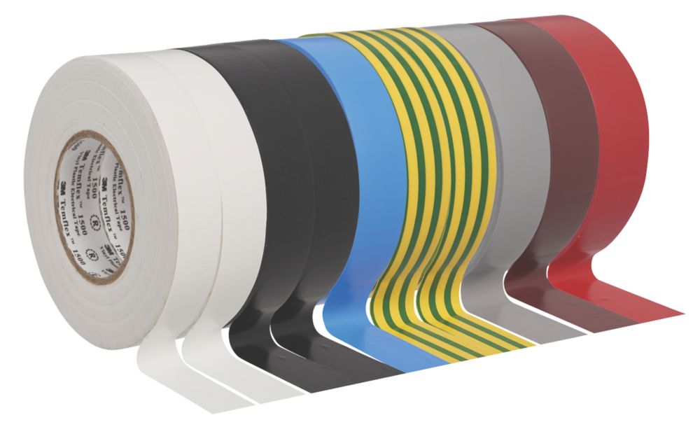 Image of 3M Temflex Insulation Tape Multipack Mixed 25m x 19mm 10 Pieces 