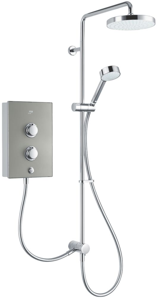 Image of Mira Decor Dual Warm Silver 10.8kW Manual Electric Shower 